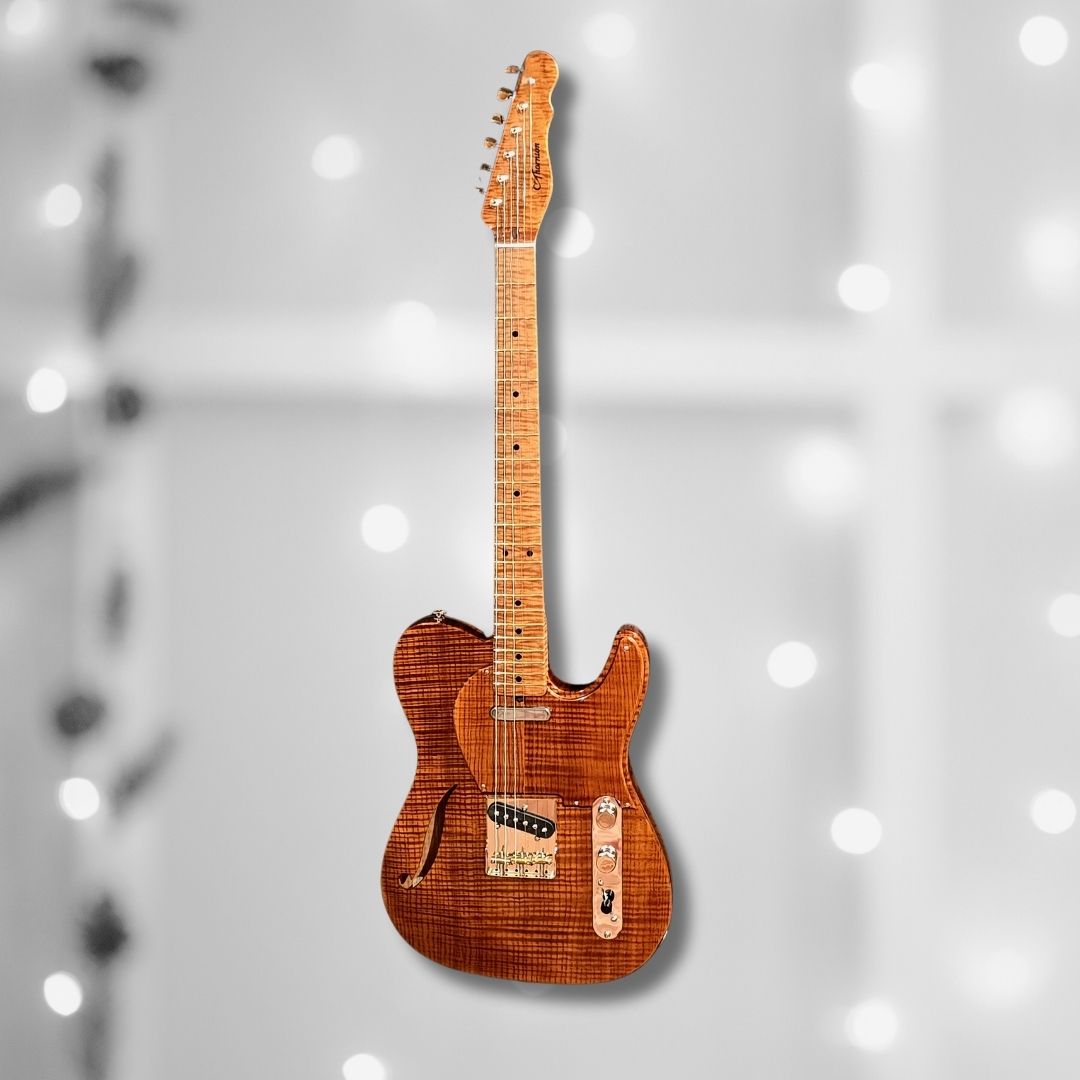 CP Thornton 20th Anniversary Thinline Classic II - Olive Ash - Natural Finish with matching pickguard-1