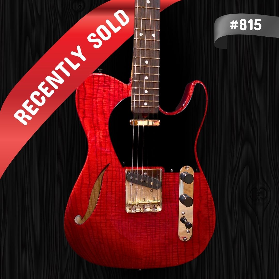 Thornton Guitar - 815 - Thinline Classic-II Translucent Red-2 (2)