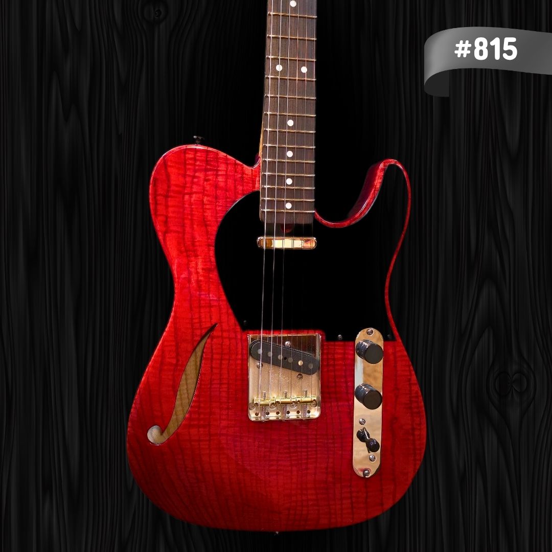 Thornton Guitar - 815 - Thinline Classic-II Translucent Red-2