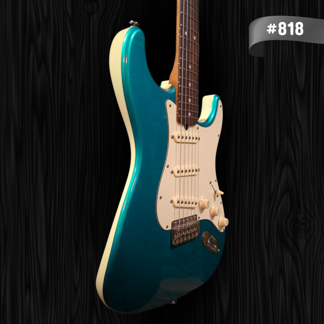 Thornton Guitar - 818 - Hot Rod Series HTL II Teal green with Cream Sides