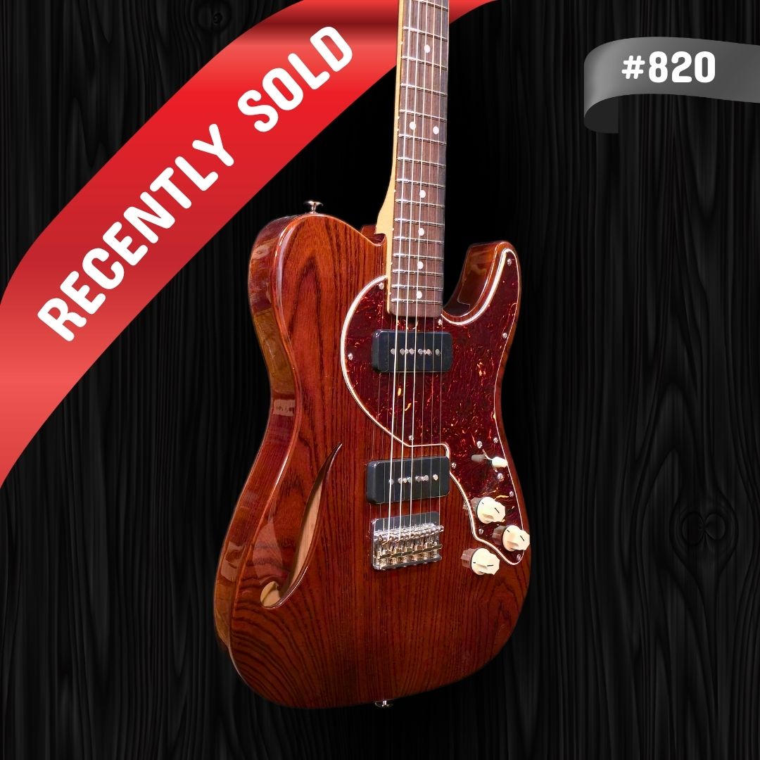 Thornton Guitar - 820 - Thinline Classic-II Translucent Brown-1 (2)