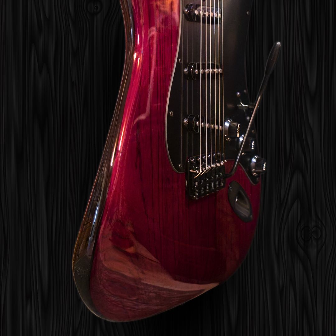 Thornton Guitar - 830 - Hot Rod Series HTL II Translucent Oxblood with Black Sides (10)