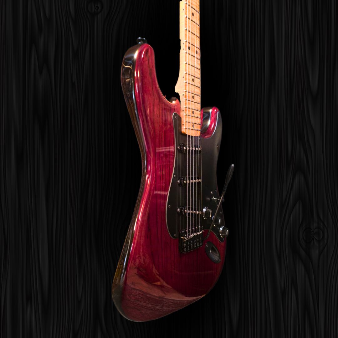 Thornton Guitar - 830 - Hot Rod Series HTL II Translucent Oxblood with Black Sides (12)