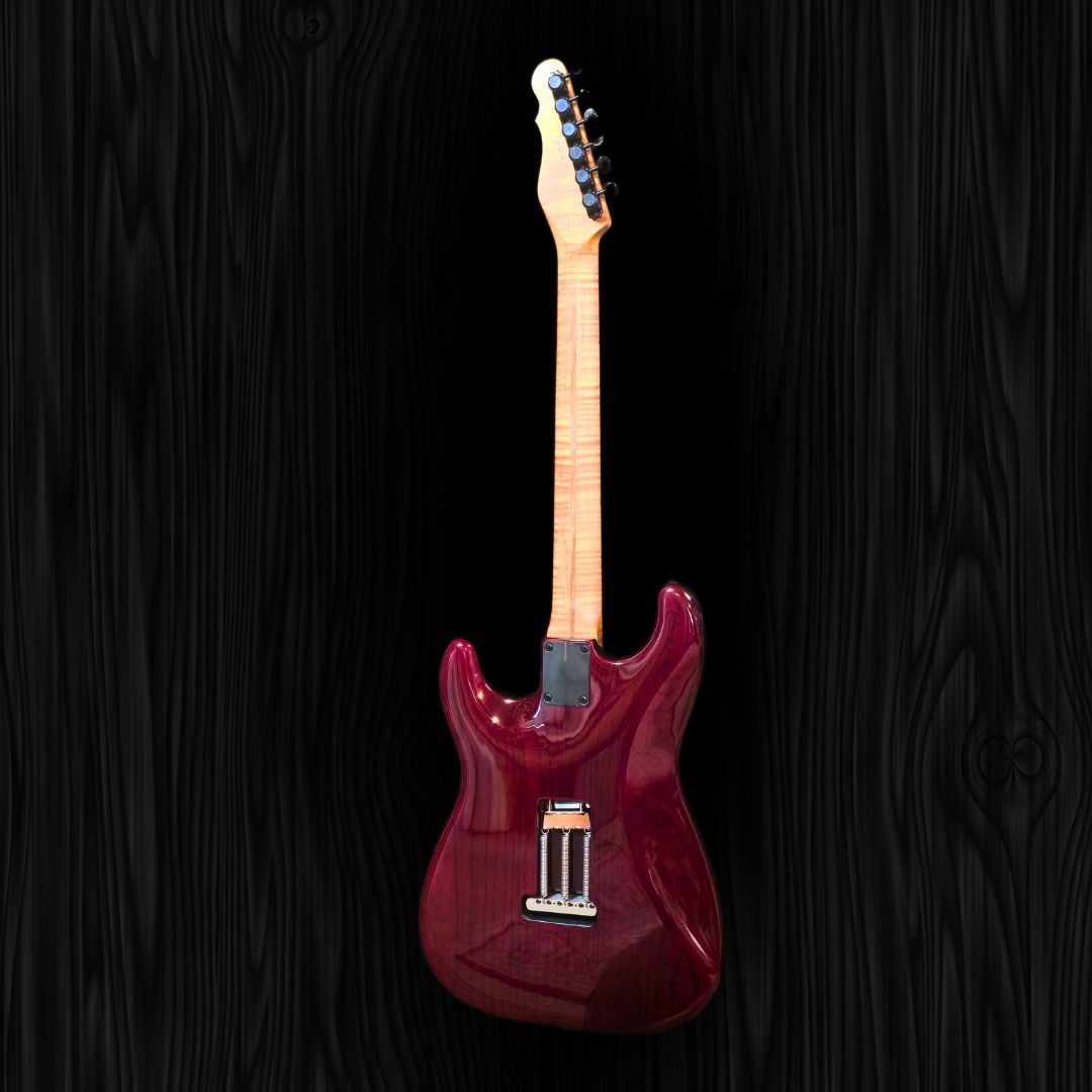 Thornton Guitar - 830 - Hot Rod Series HTL II Translucent Oxblood with Black Sides (14)