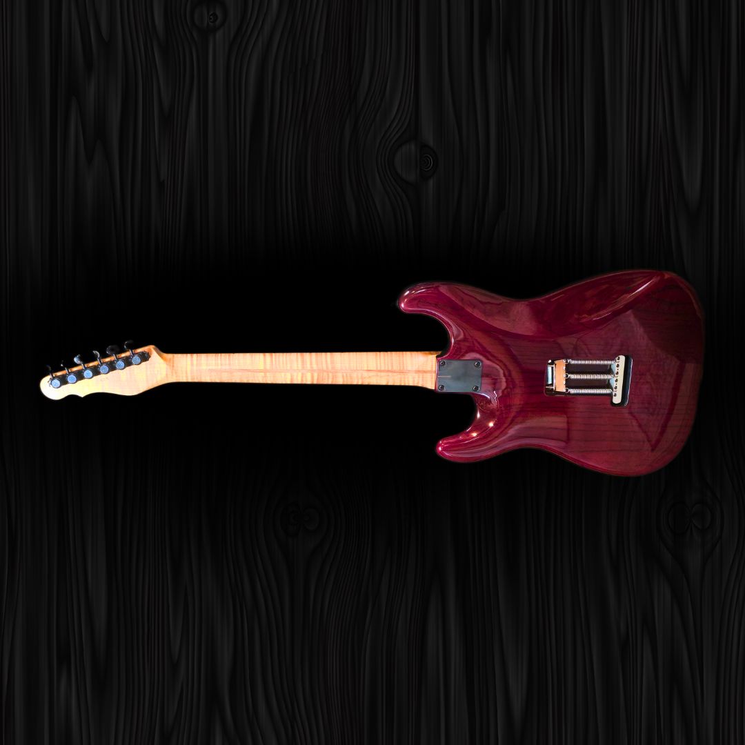 Thornton Guitar - 830 - Hot Rod Series HTL II Translucent Oxblood with Black Sides (15)