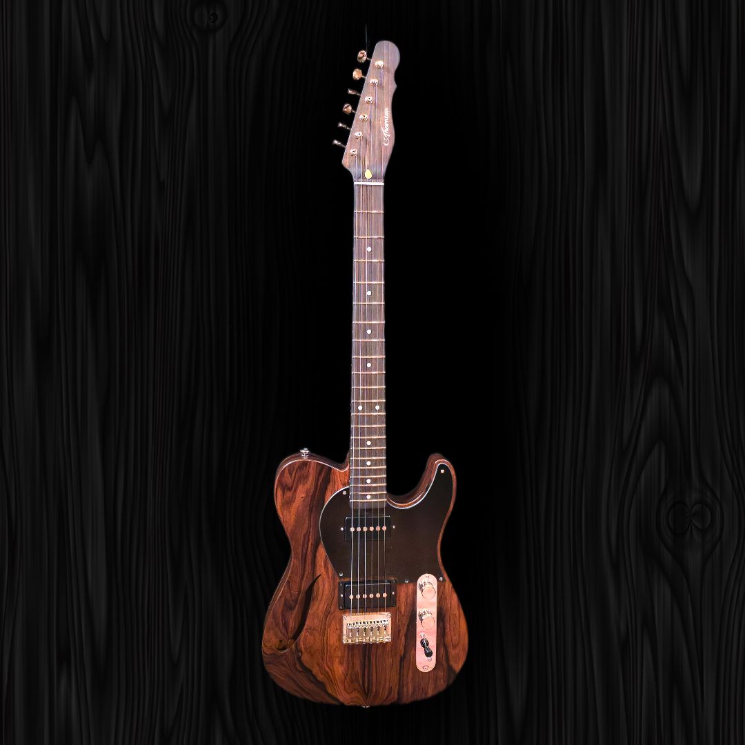 CP Thornton Guitar - Limited Edition Rosewood Thinline Classic II, 840, Bolivian Rosewood Body-(12)